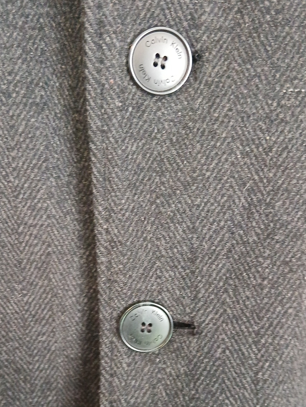Calvin Klein Wool-Blend Pea Coat in Black Large Like New - Picture 7 of 11